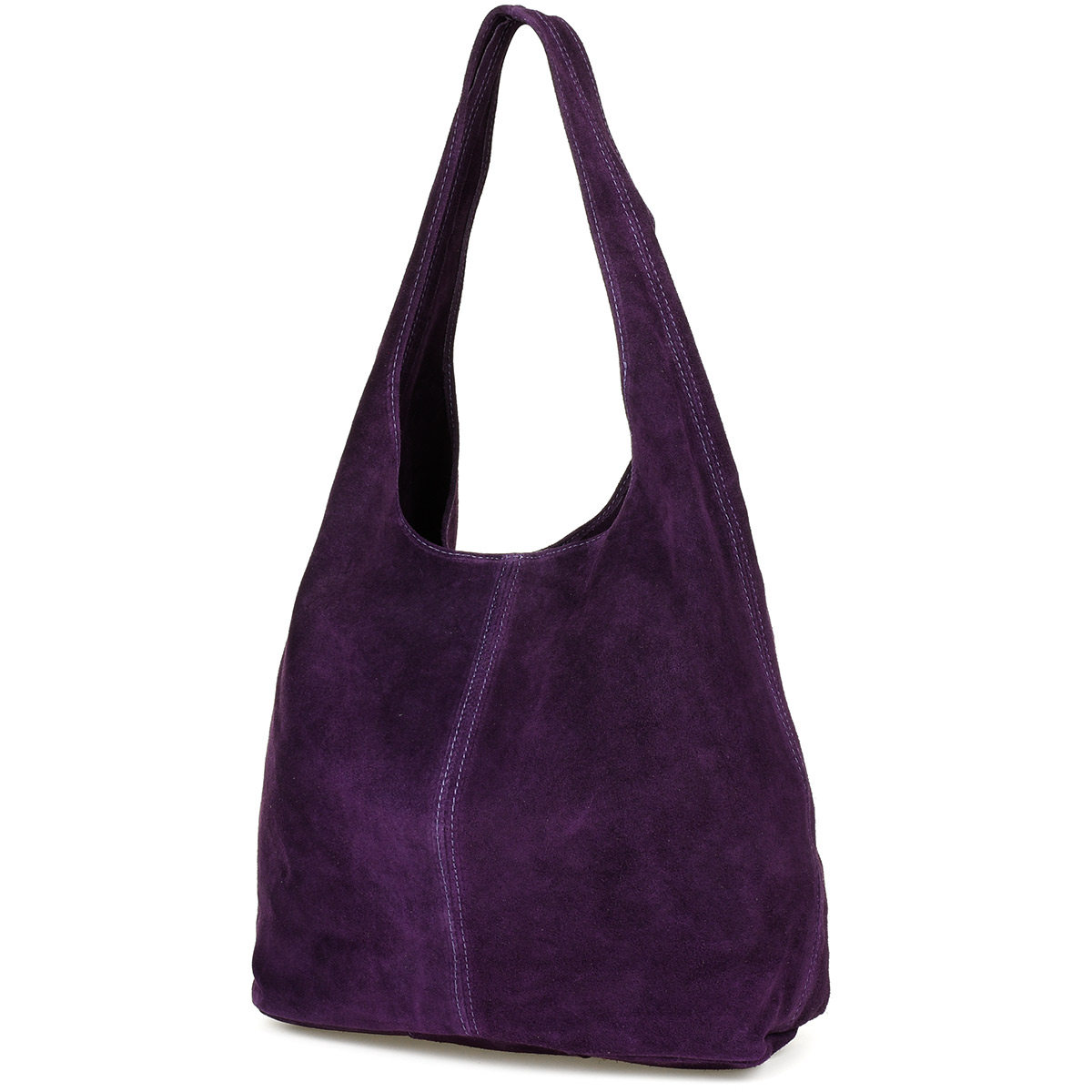 

zamszowa torebka skórzana na ramię z saszetką