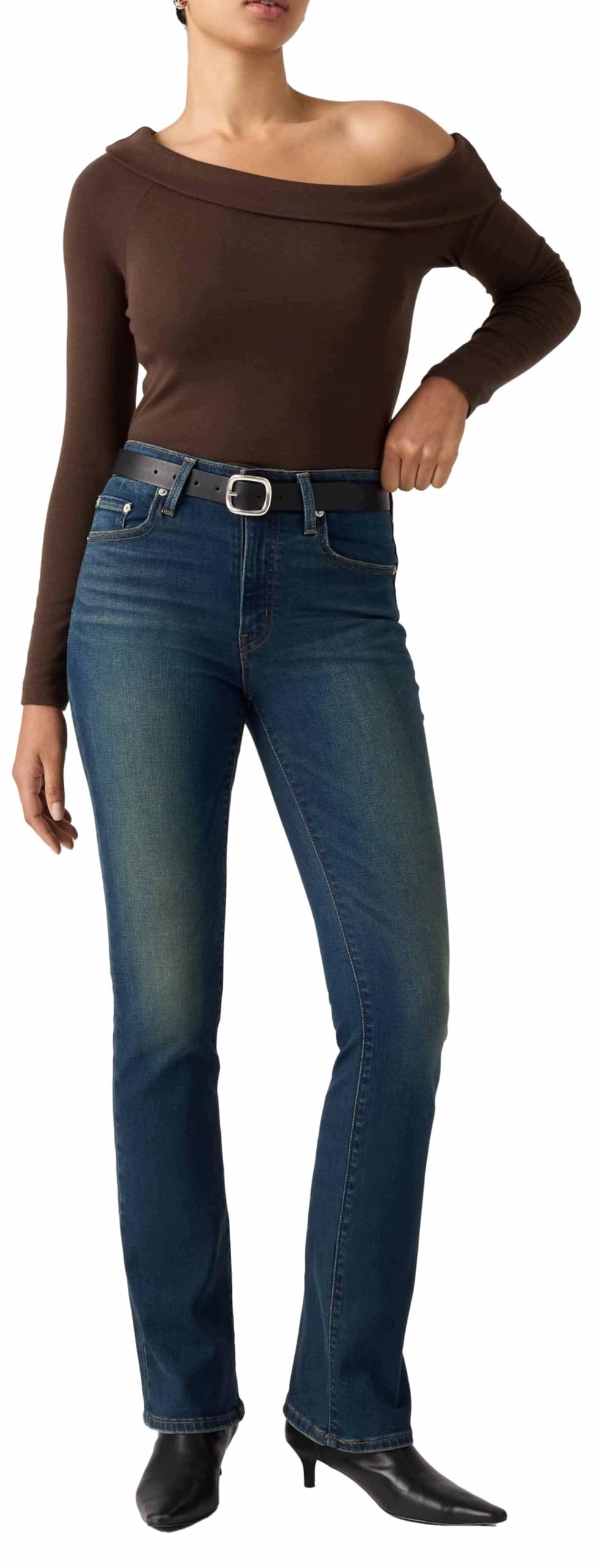 Levi's 725 High Rise Bootcut Total Grail Jeansy Wysoki Stan Zielony