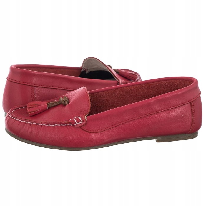 Dámské boty Polobotky Mokasíny Filipe Červené 8339 Sa Vermelho