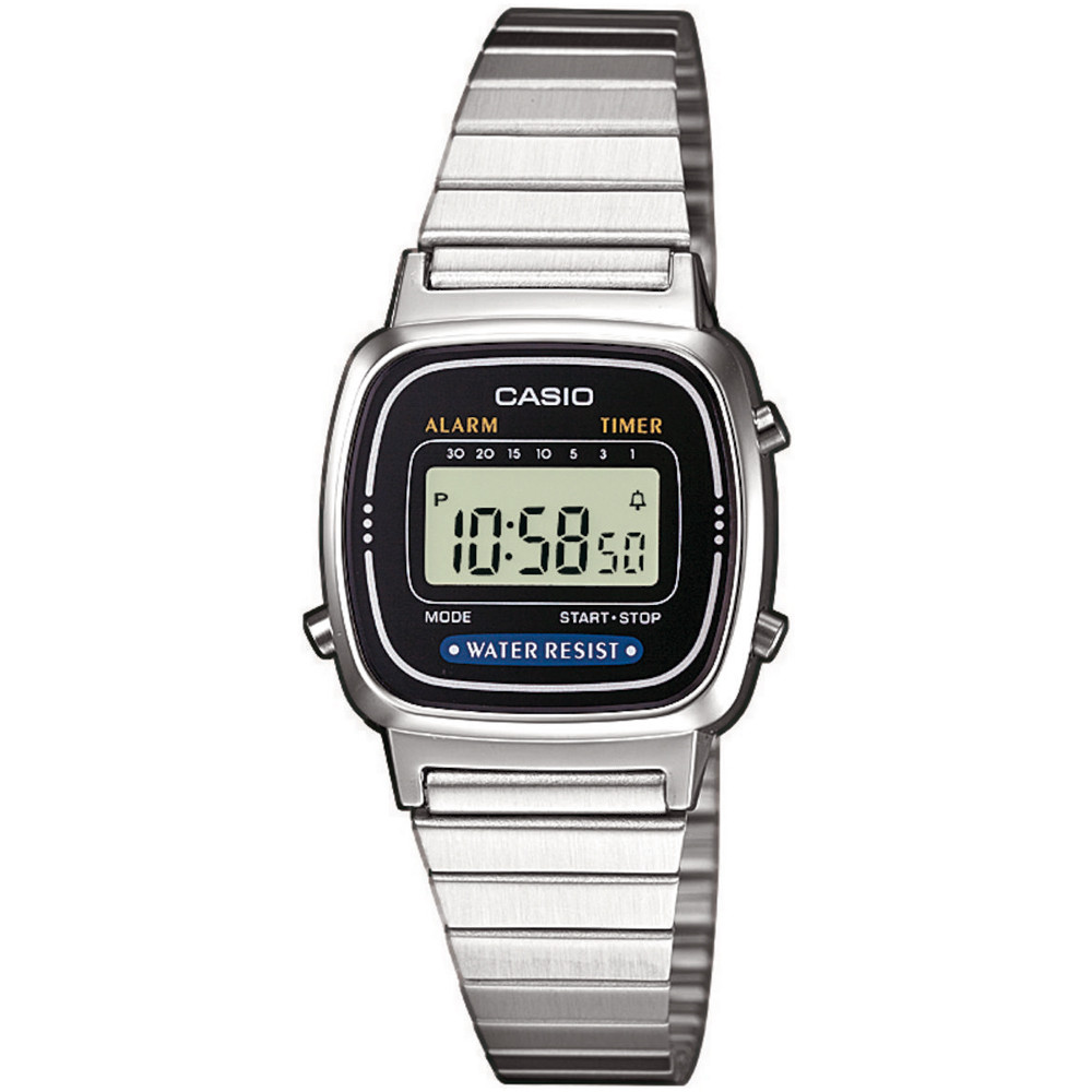 Hodinky Casio Vintage LA670WEA-1EF stříbrný náramek
