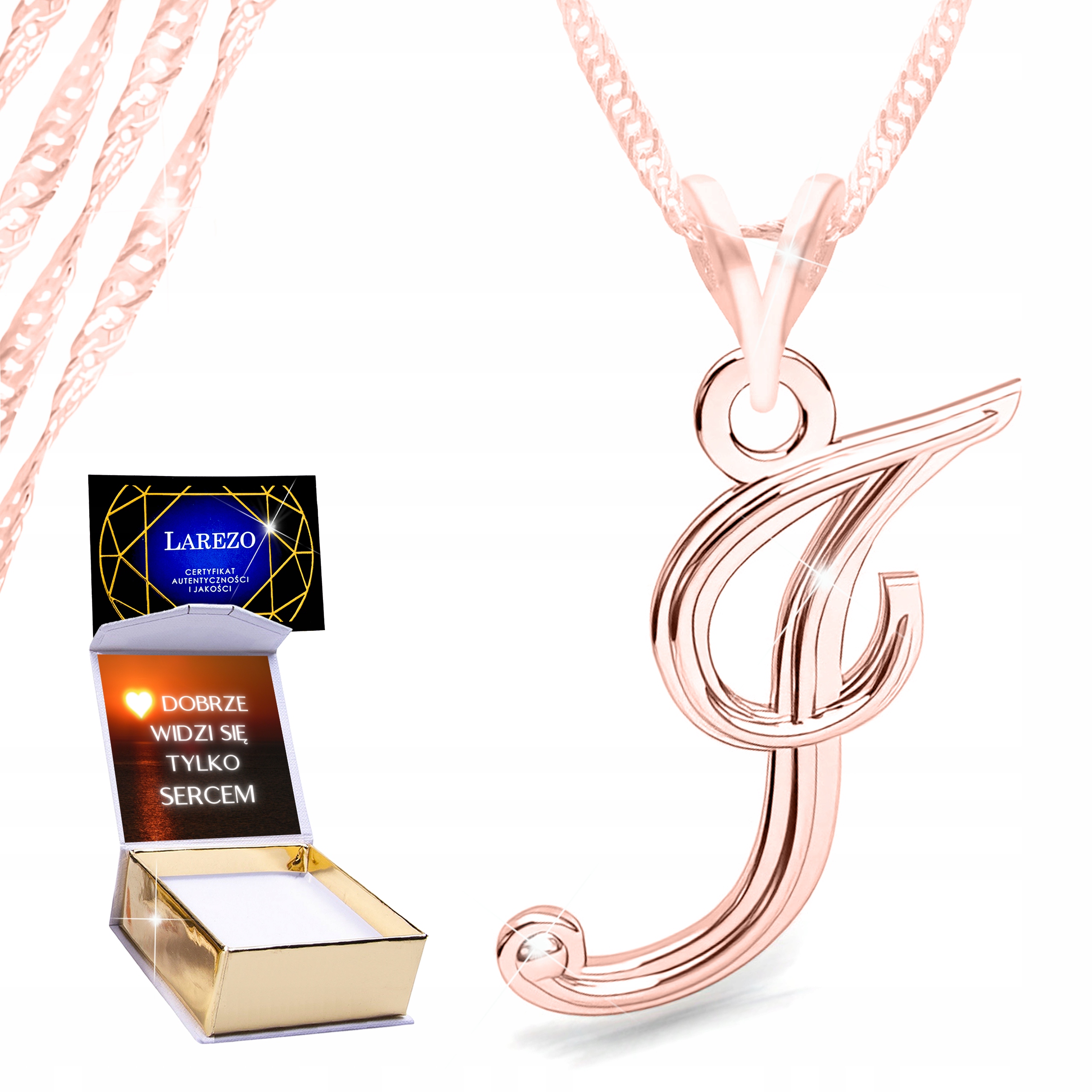 Náhrdelník 925 Pozlacený 18K s písmenem Písmeno A Iniciál Dámské Stříbro Potisk