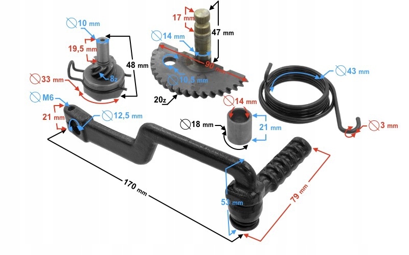 KOPNIAK STARTER PÓŁKSIĘŻYC SKUTER 4T MORETTI Producent Moretti