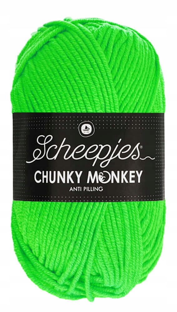 Włóczka Chunky Monkey 100 g 1259 neonowa zieleń