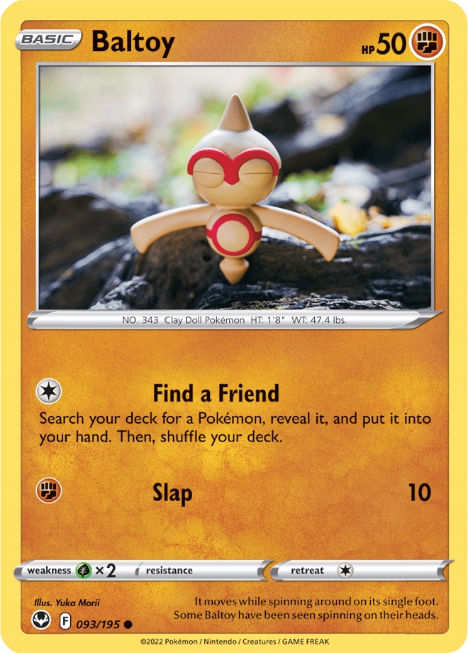 Oryginalna Karta Pokemon Baltoy (sit 093) Reverse Holo