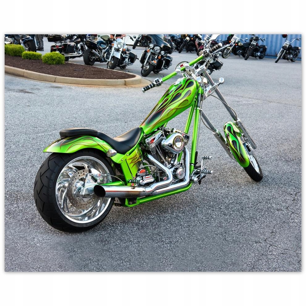

Plakat 50x40 Limonkowy chopper Motor