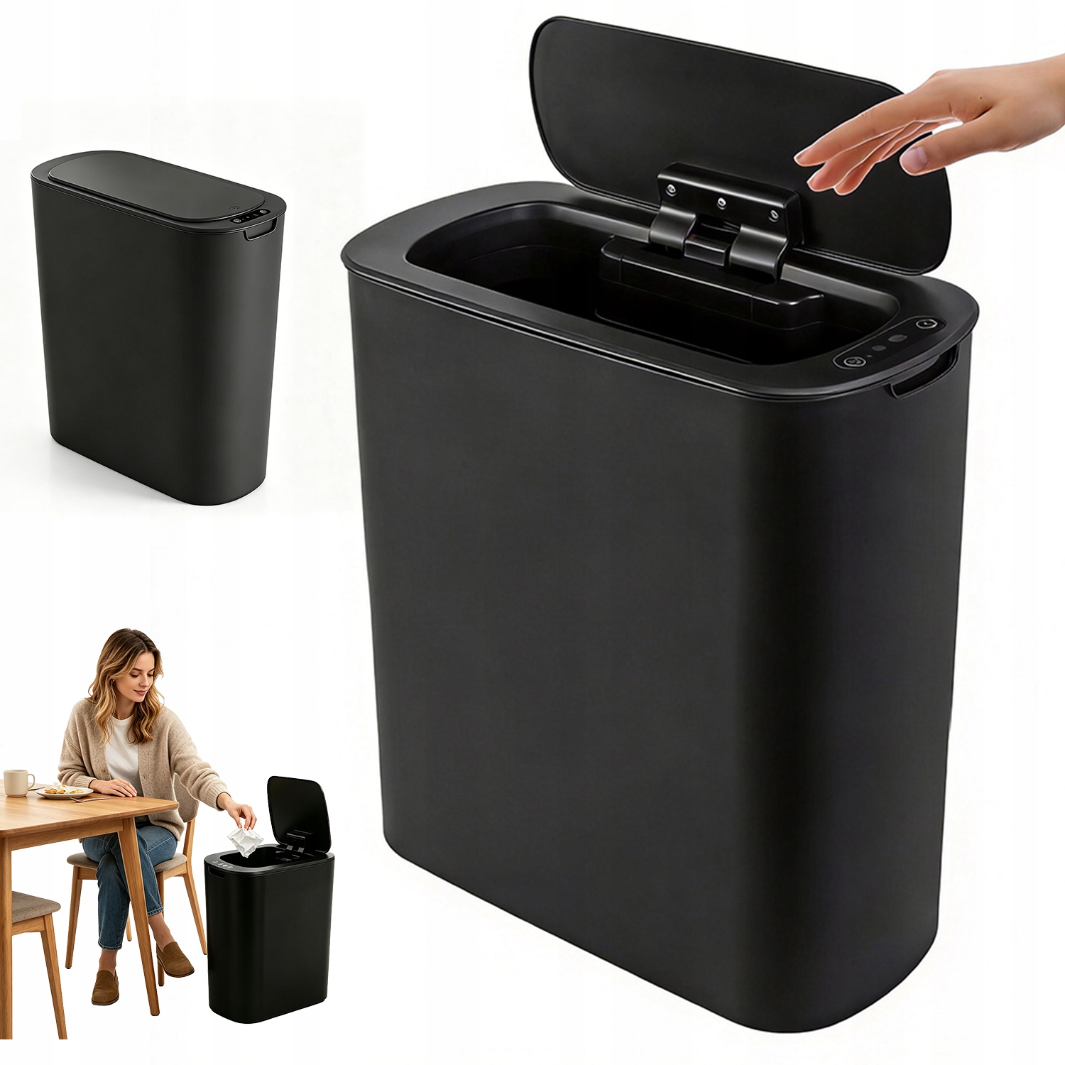 Automatický Odpadkový Koš S Pohybovým Senzorem 25 L Dvojité Ovládání
