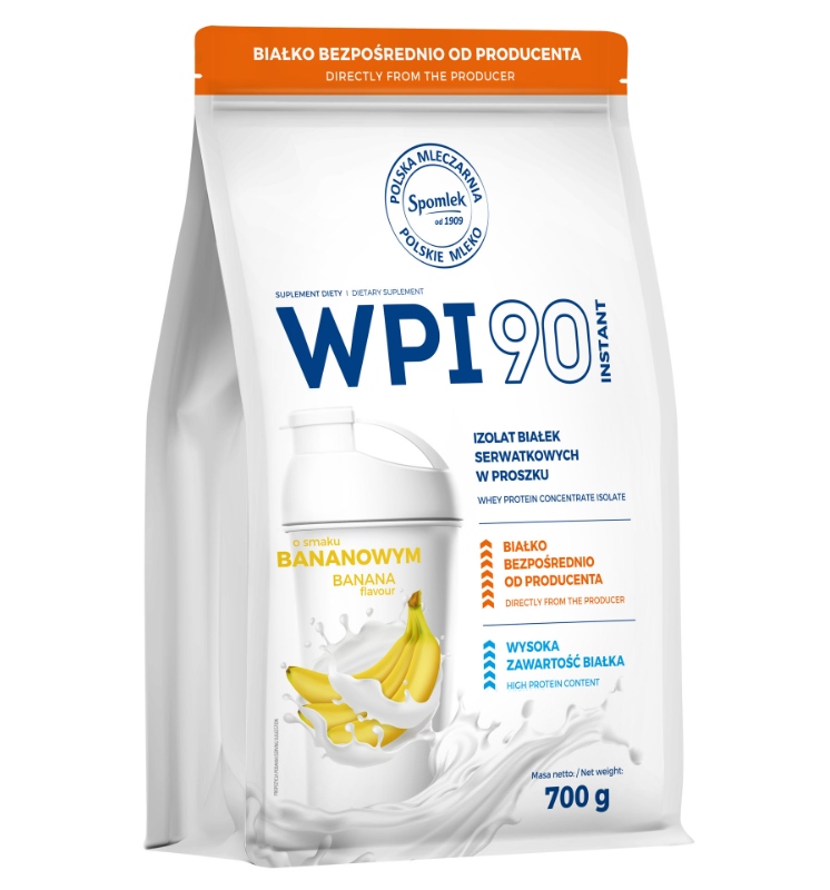 Spomlek Wpi 90 Instant 700 g Banán Proteinový Izolát Protein Síla Hmotnost