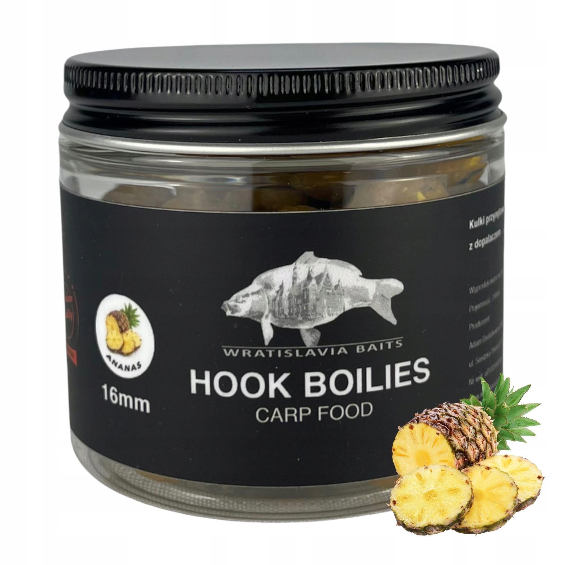 Kulki proteinowe haczykowe Ananas 16mm Wratislavia Baits przynęta
