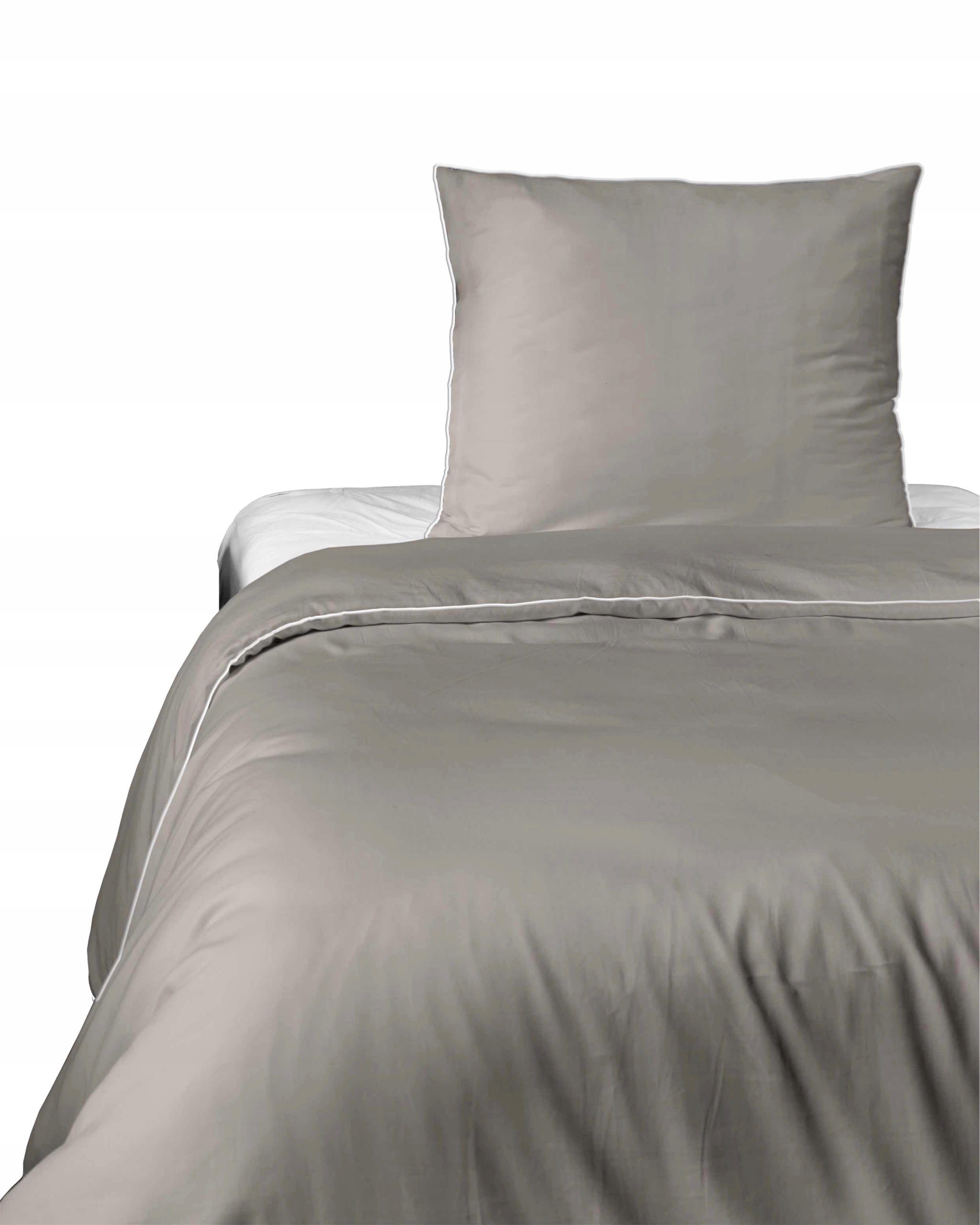 Povlečení 140 x 200 cm Makosatina Pure, luxusní, s lemováním, barva Beige