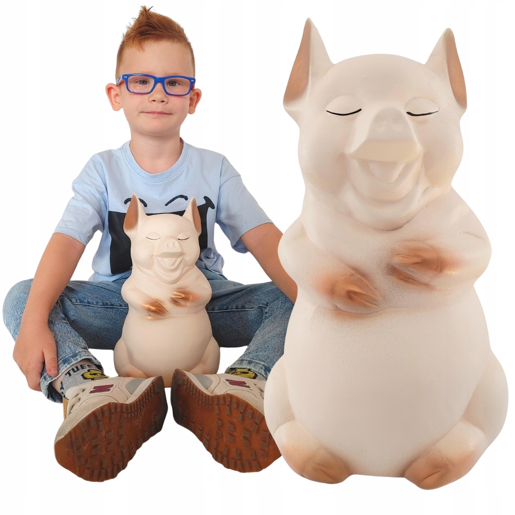 Prasátko Pokladnička Velká XXL Krémová Keramická K Rozbití Pro Děti dárek