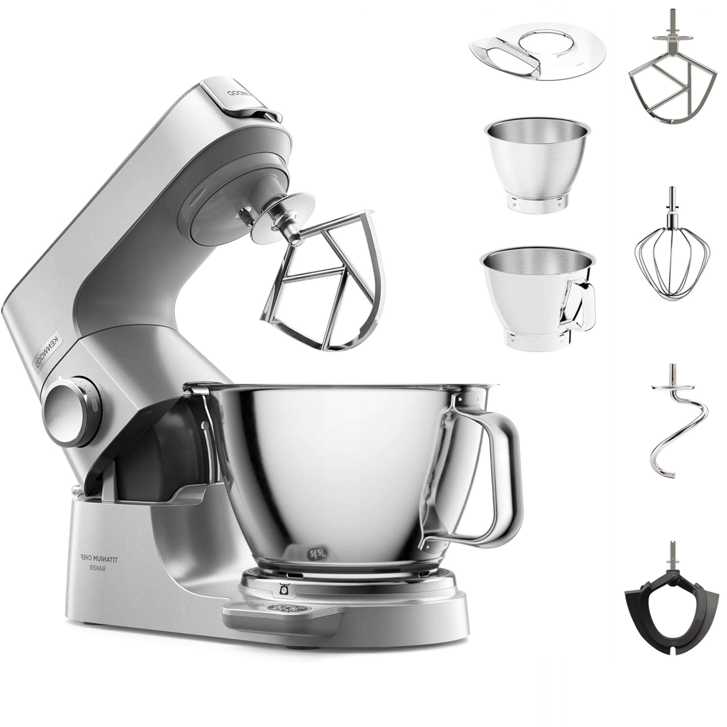 Kenwood Titanium Chef Baker – Mikser Kuchenny z Dwiema Misami 5 i 3,5 L