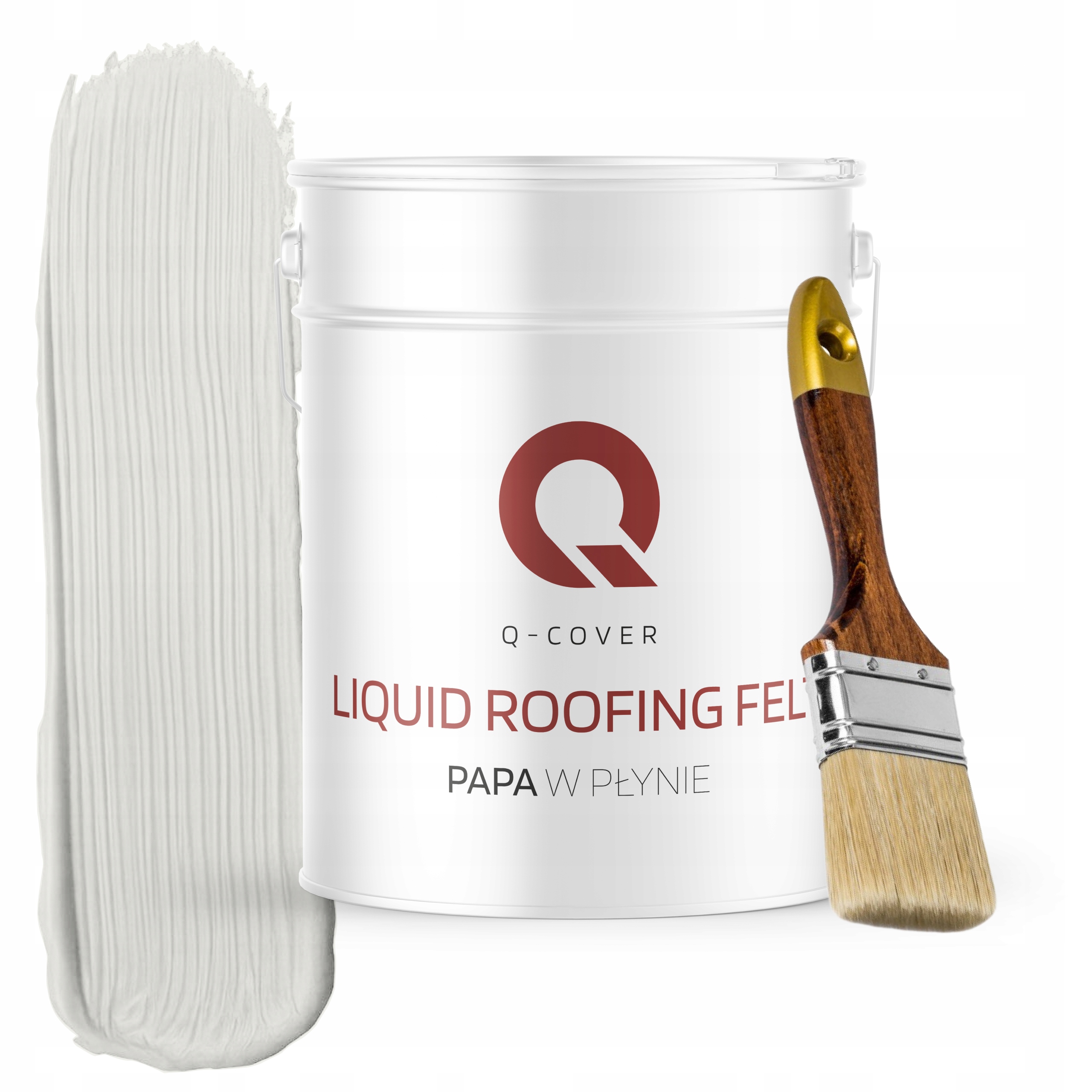 Tekutý tesniaci prostriedok 13 kg Spoľahlivý pre strešný plech Biely cestný štetec