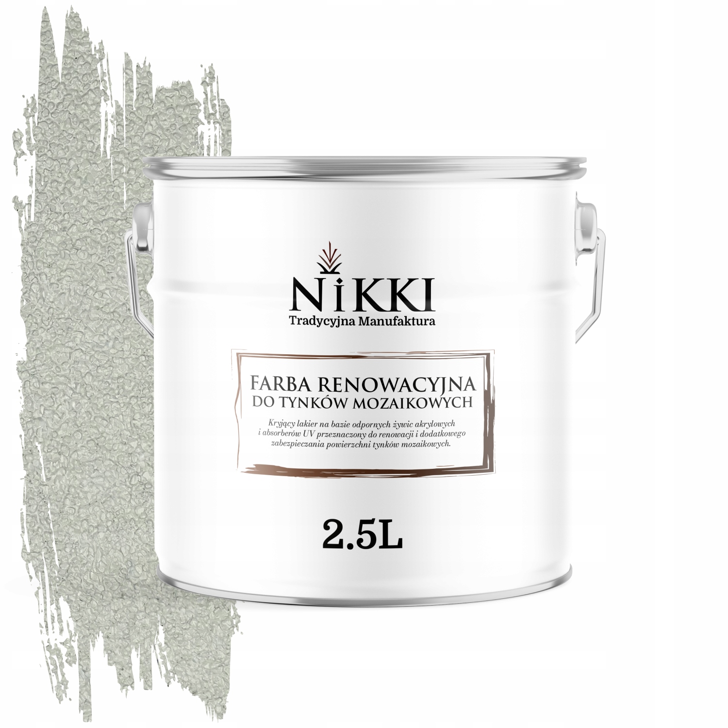 Obnovovacia farba na mozaikovú omietku 2.5L Obnova Biely Papyrus RAL9018