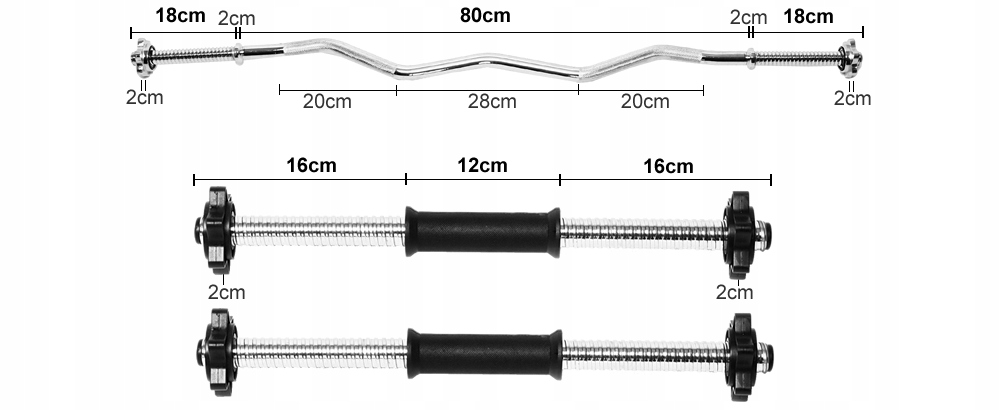 Gryf łamany 120cm 55 kg sztanga obciążenie HANTLE Kod producenta 55kg