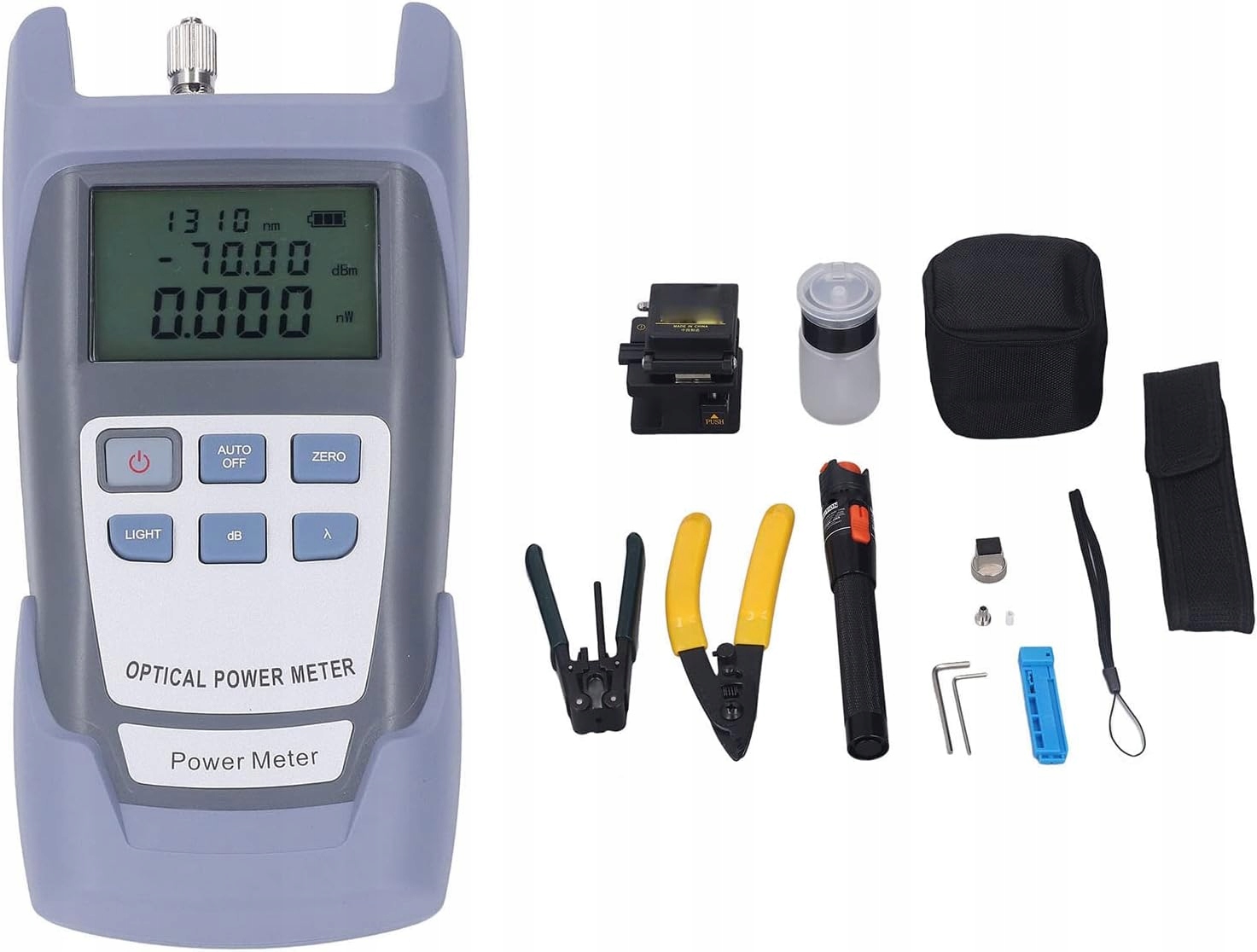 Sada Ftth měřič výkonu DXL-40D tester optických vláken Fc Sc taška