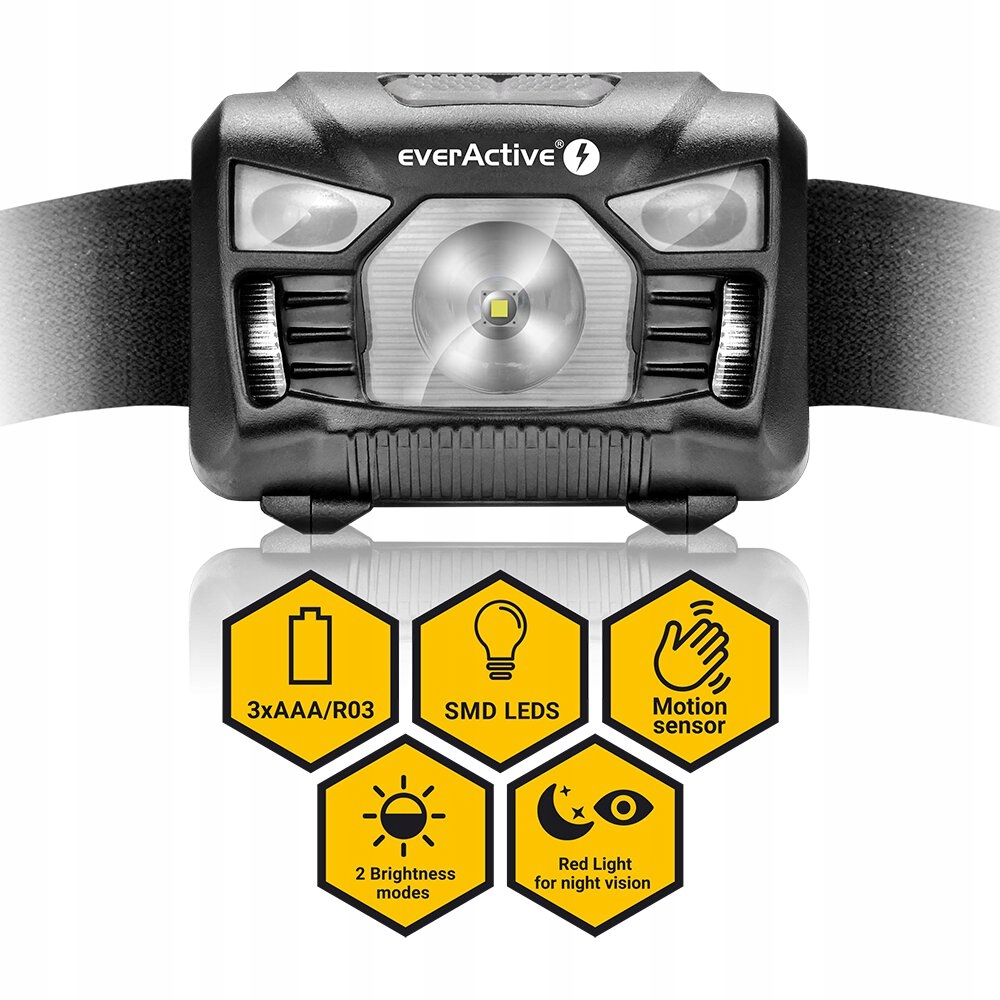 Latarka czołowa everActive CZERWONE ŚWIATŁO LED Model Latarka czołowa LED everActive HL-160 Viper