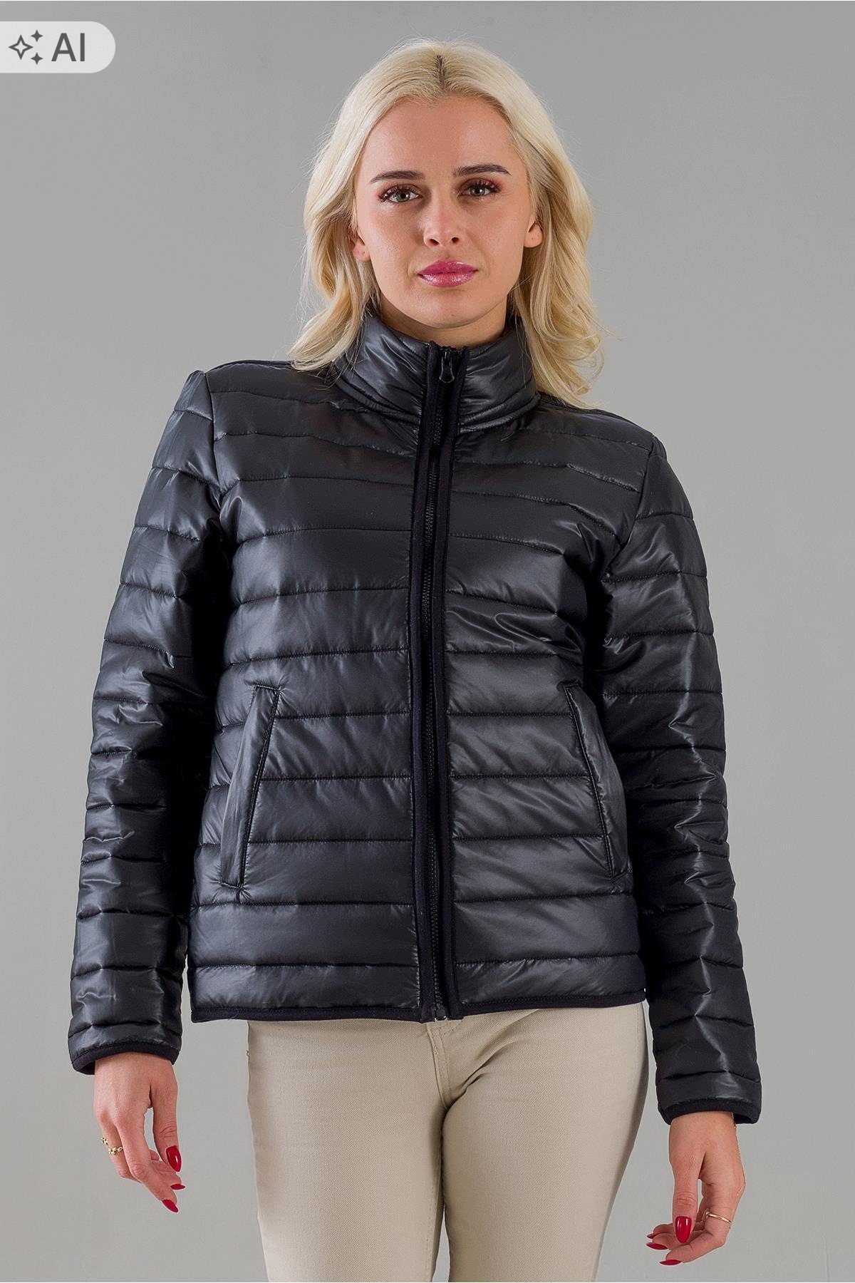 Trendyol Černá Prošívaná Bunda S Vysokým Límcem XL XL 5IA
