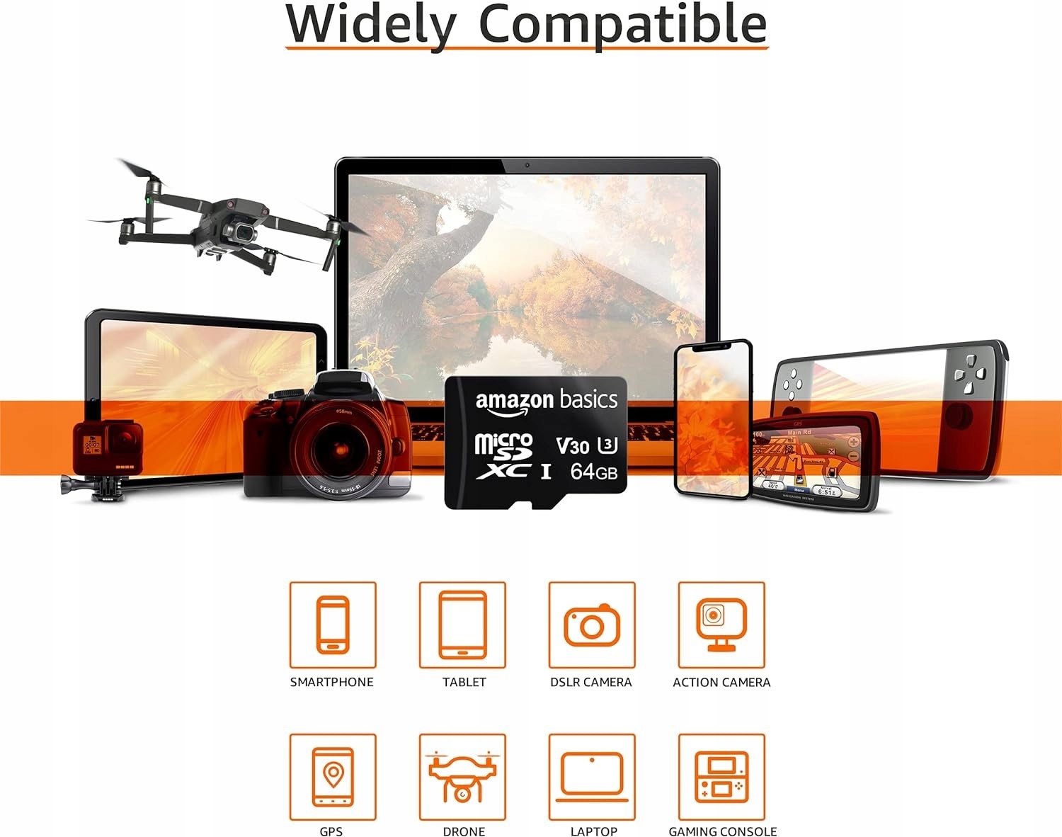 Karta SD Amazon Basics LSMICRO64GU3D 64 GB ( 2 sztuki) z adapterem Producent inny