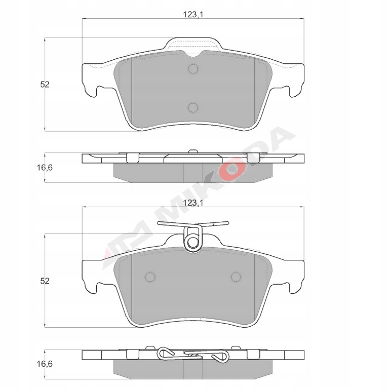 Klocki hamulcowe TYŁ Opel VECTRA C 2002-2008 Strona zabudowy tył
