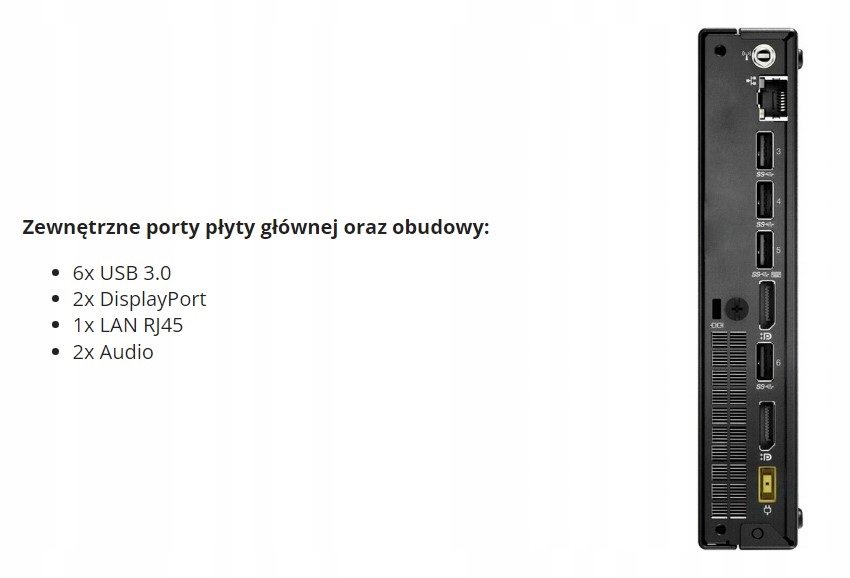 uSFF LENOVO M710q PC i5-6500t 8/240GB Win10PL DVD Typ komputera komputer mini PC