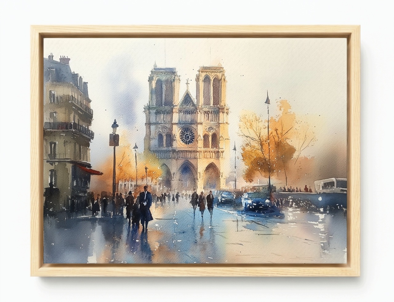 Obraz Rama American Box Architektura Město Paříž Katedrála Notre Dame 80x60