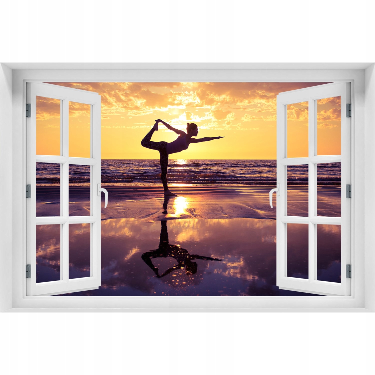 

Fototapeta Naklejka na ścianę Joga na plaży 90x60