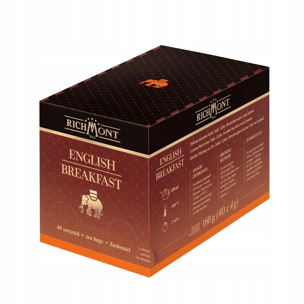 Herbata czarna w saszetkach Richmont English Breakfast 40 x 4g 160g