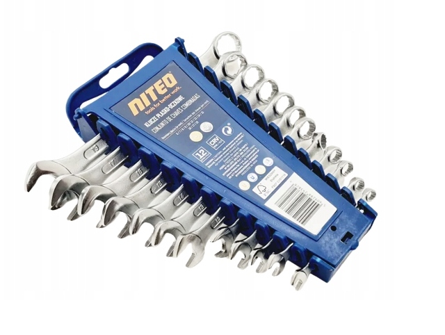 NITEO KLUCZE PŁASKO OCZKOWE 12 SZTUK 6-19 MM