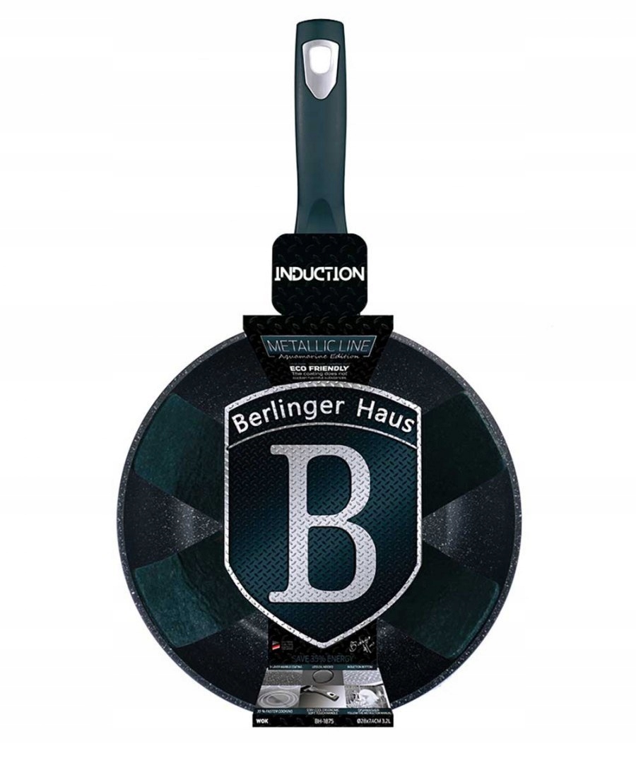 WOK GRANITOWY 28cm BERLINGER HAUS AQUAMARINE BH-1875 Marka Berlinger Haus