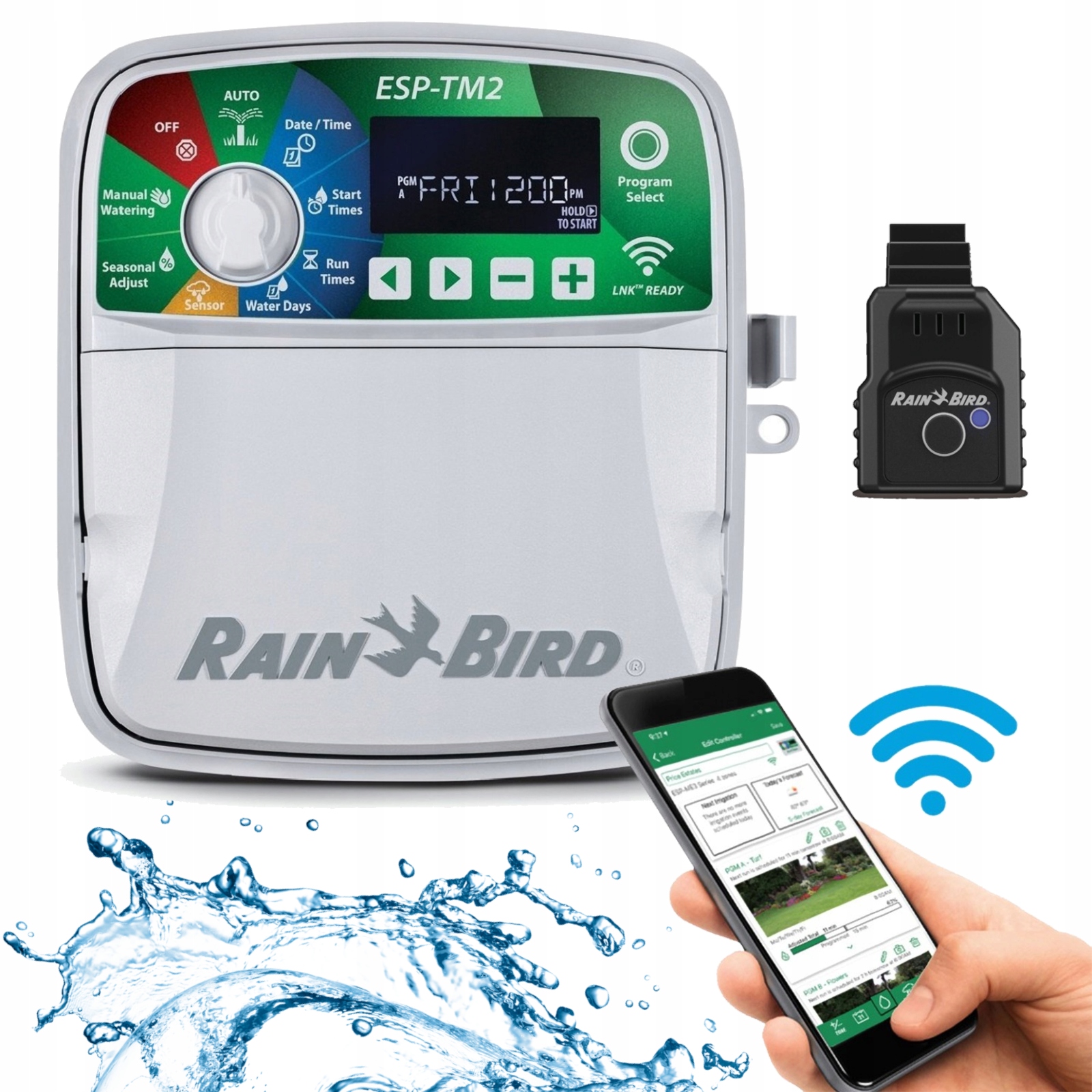 Sterownik Nawadniania Zewnętrzny Rain Bird Wifi Esp TM2 8 Sekcji Moduł