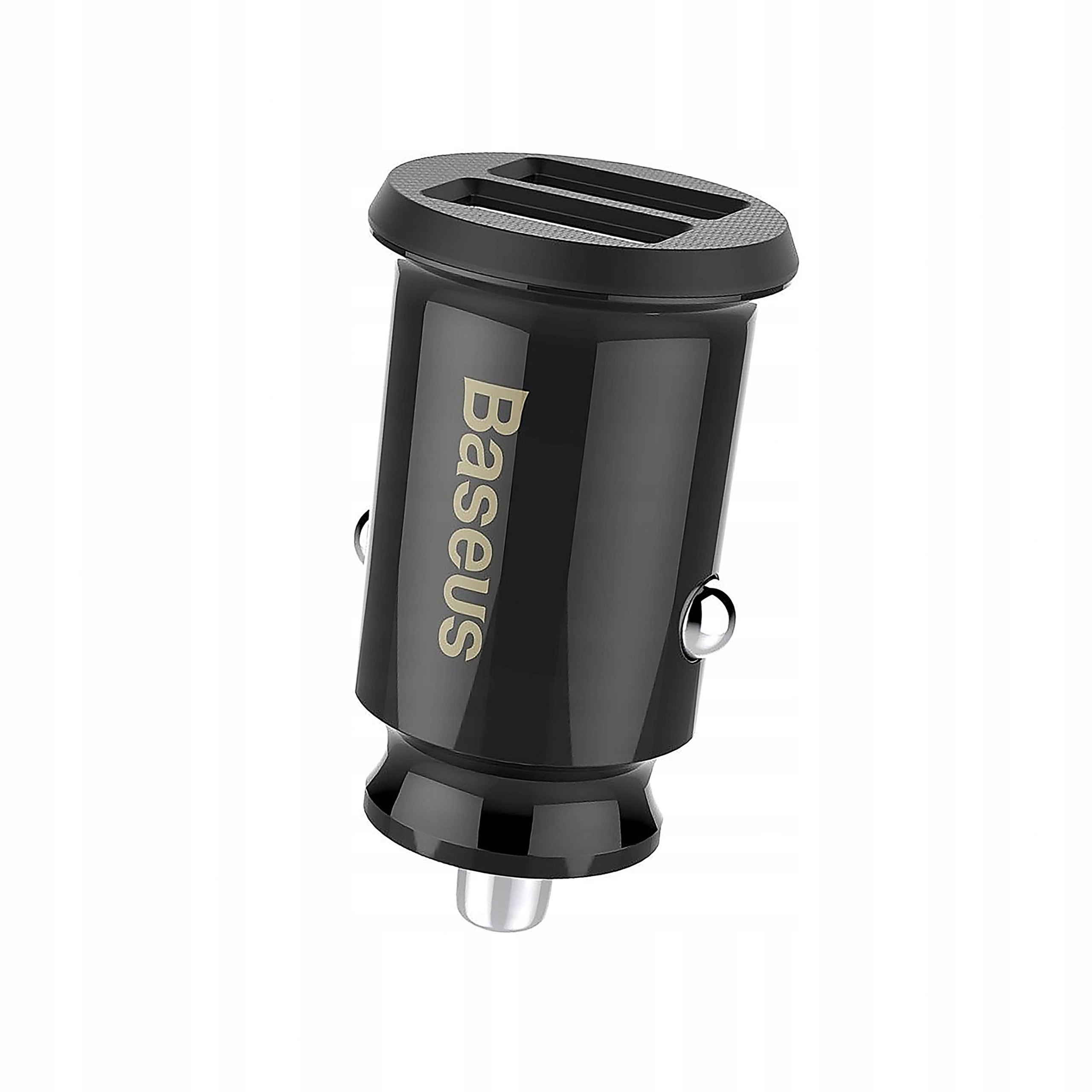 Mini ładowarka Baseus Grain Car CCALL-ML01 samochodowa 2x Usb-a 3.1A czarna