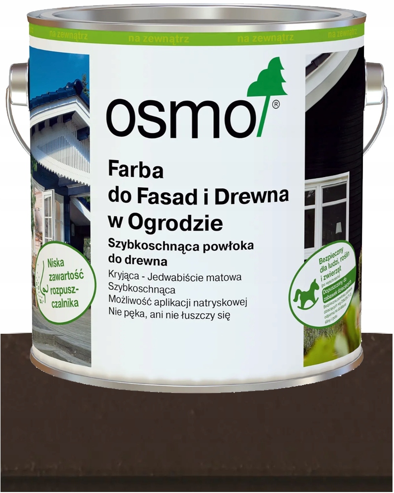 Osmo Barva pro fasádní fasády a dřevo v zahradě Čokoládová Hnědá 7817 2,5L