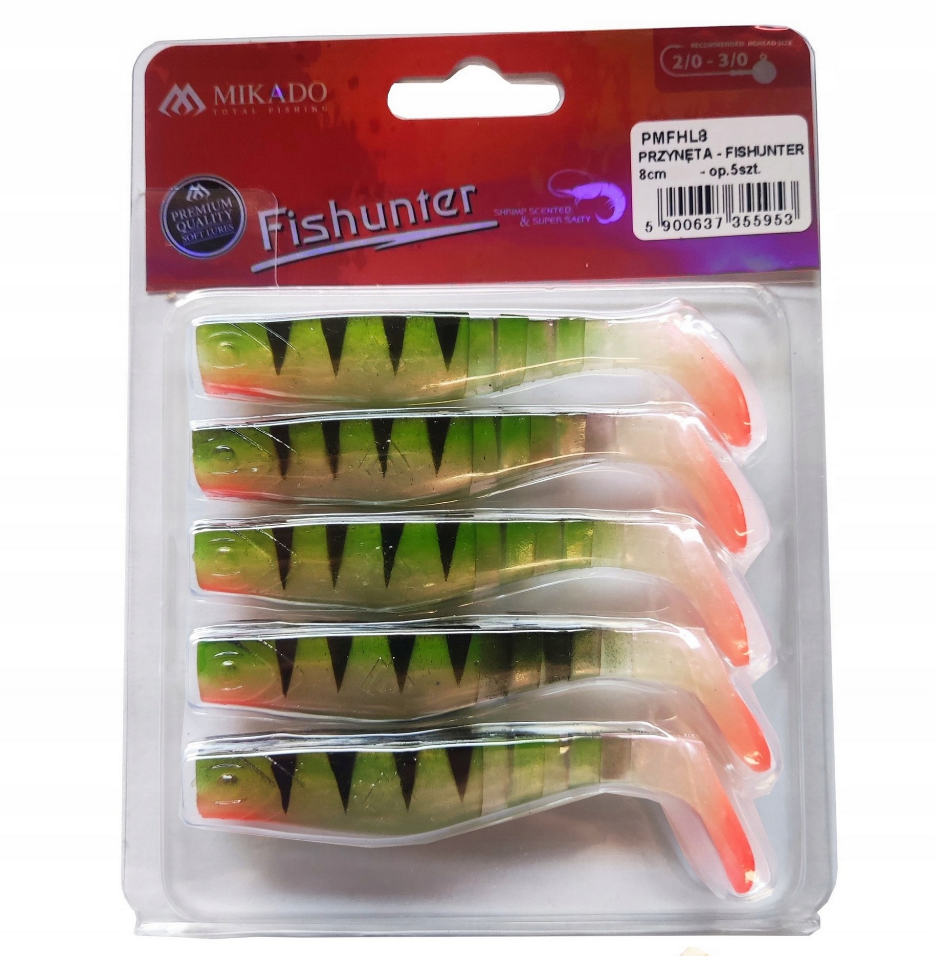 Mikado Przynęta kopyto Fishunter 8cm 380 5 sztuk