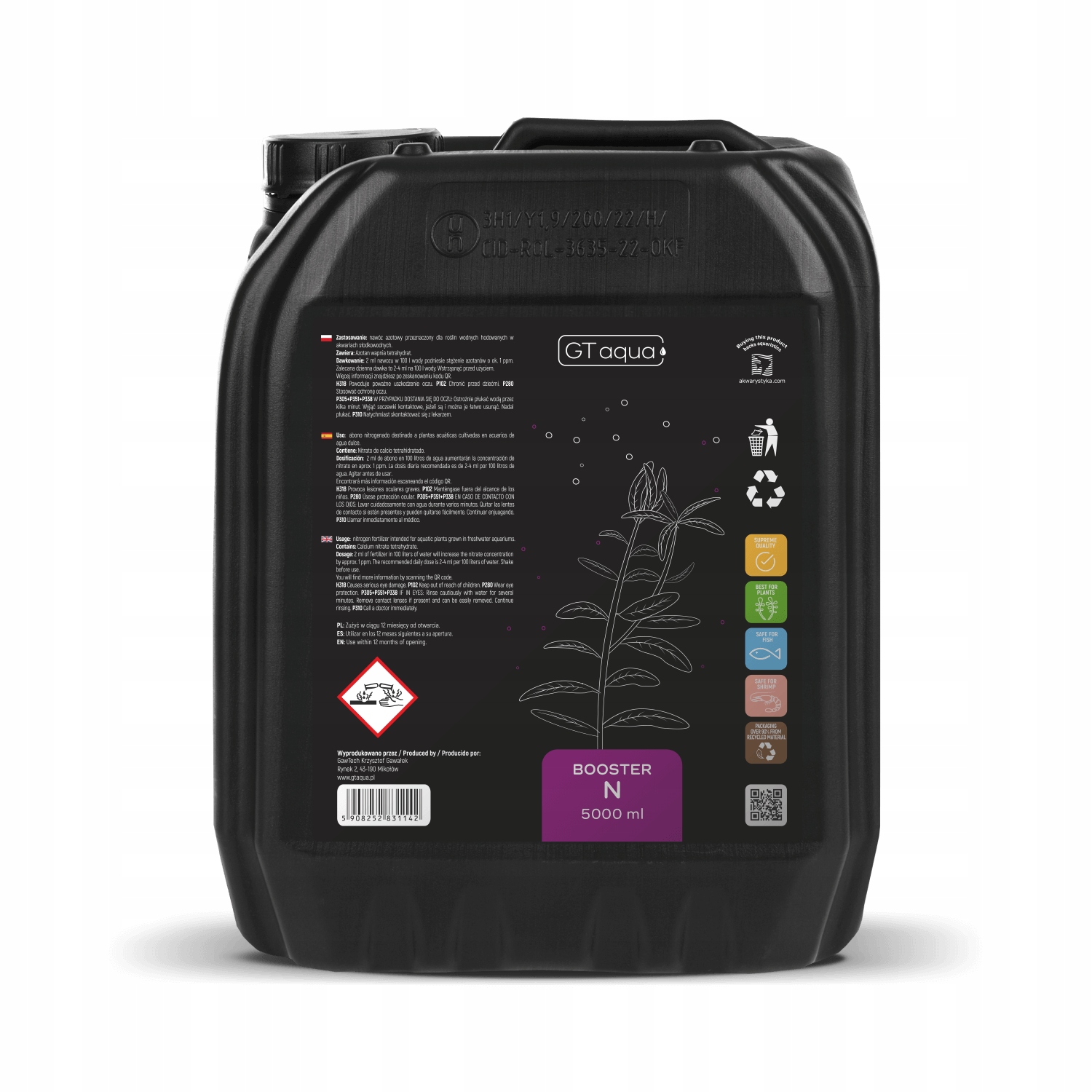 Levně Gt Aqua Booster N 5 L – dusíkaté hnojivo