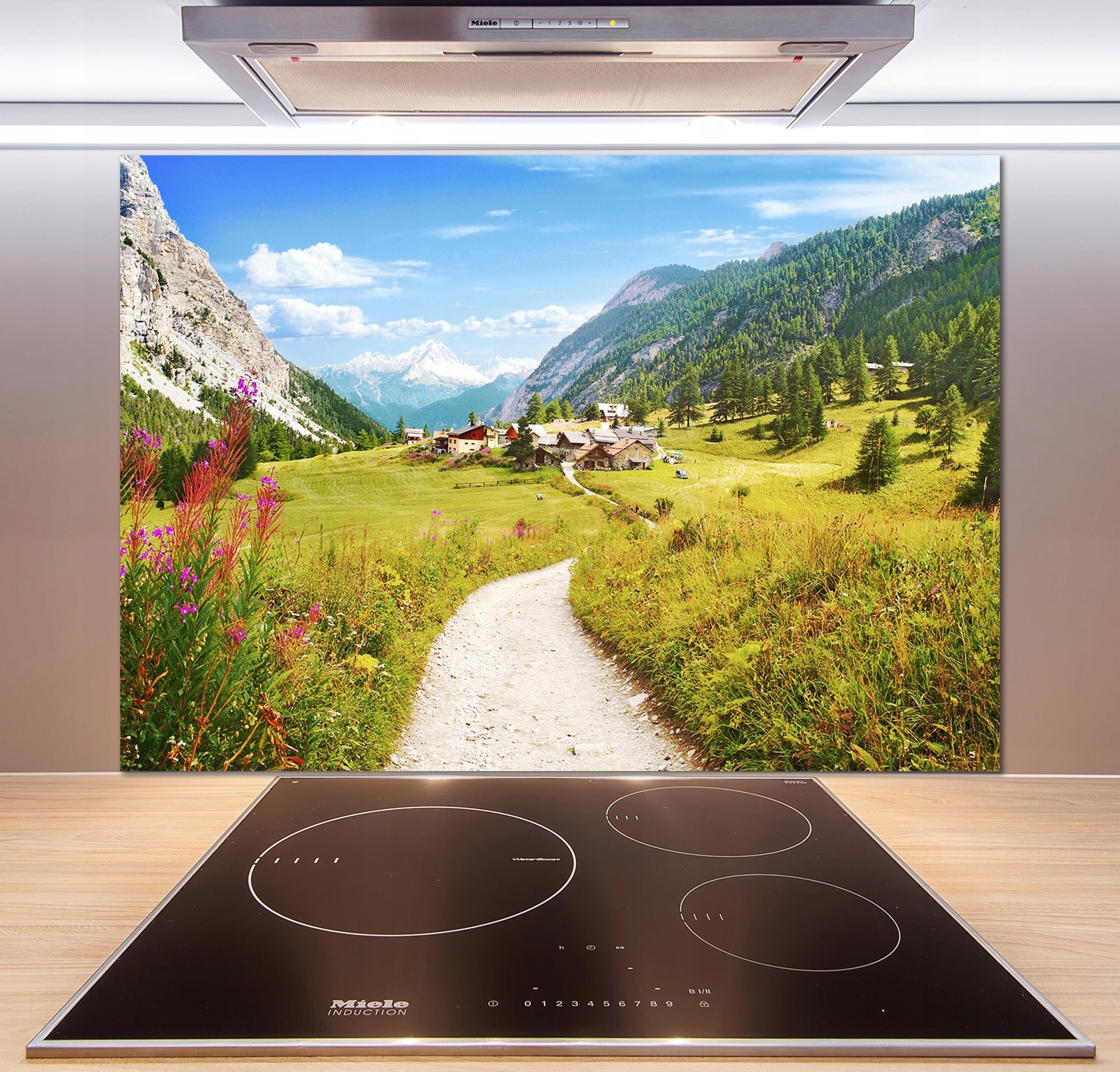 

Panel do kuchni Pastwisko w Alpach 100x70 + Klej
