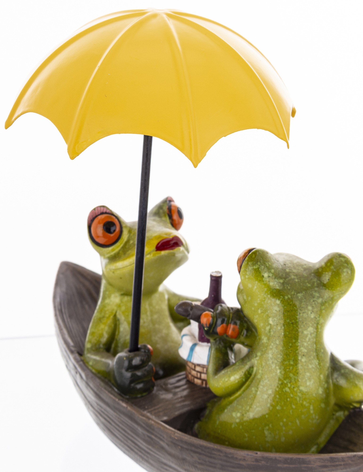 FIGURKA ŻABA PARA ŁÓDKA RANDKA PREZENT ZIELONA RZEŹBA OZDOBY DO POKOJU Producent Art-Pol