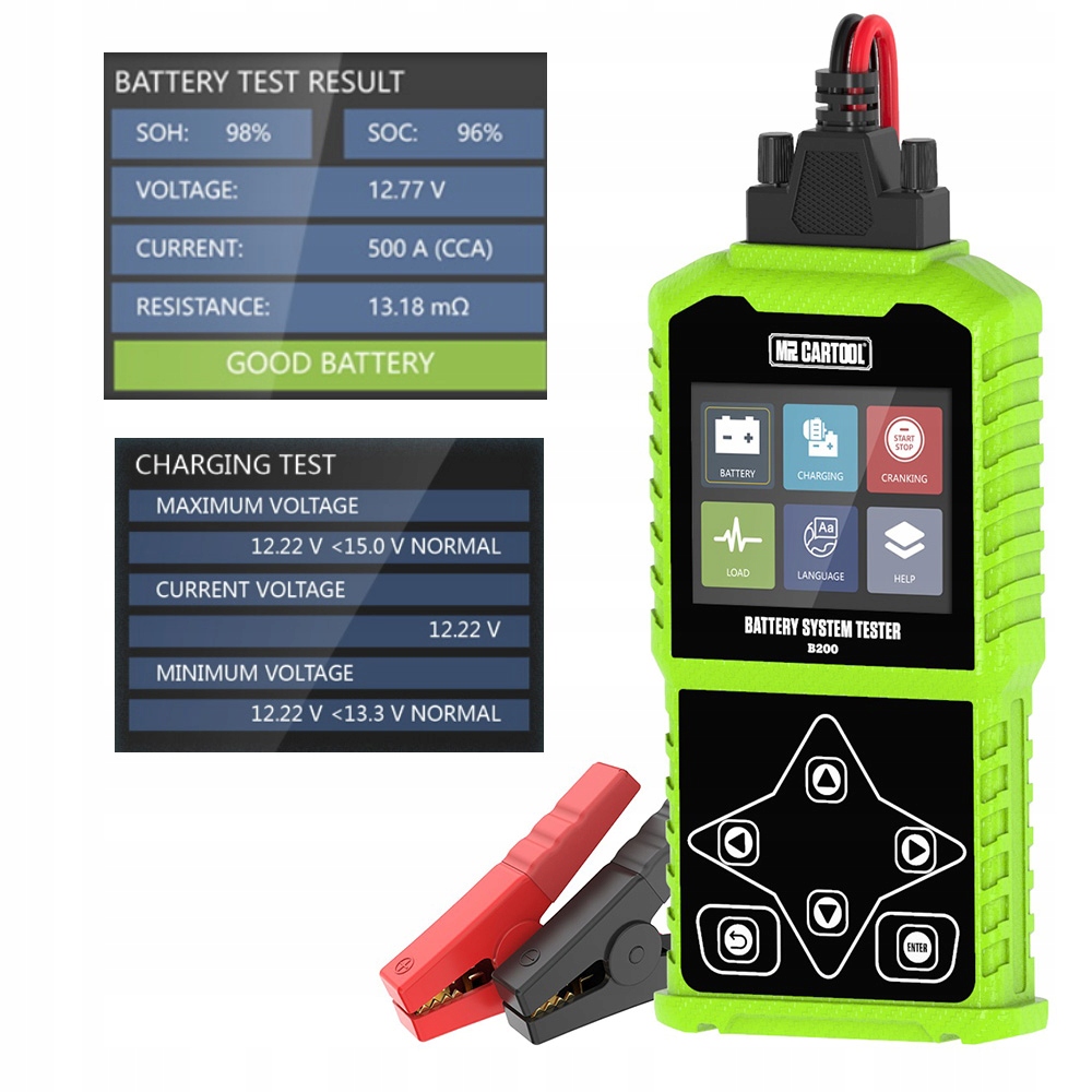 CYFROWY TESTER DO AKUMULATORÓW BATERII 12V