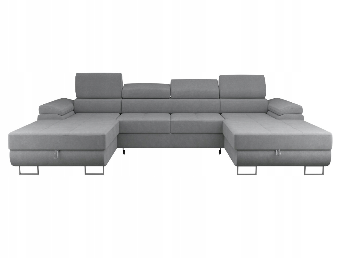 Velký Rohová Sedací Souprava s funkcí spaní Tvar U 350x203 opěrky hlavy Comfort O-sofa