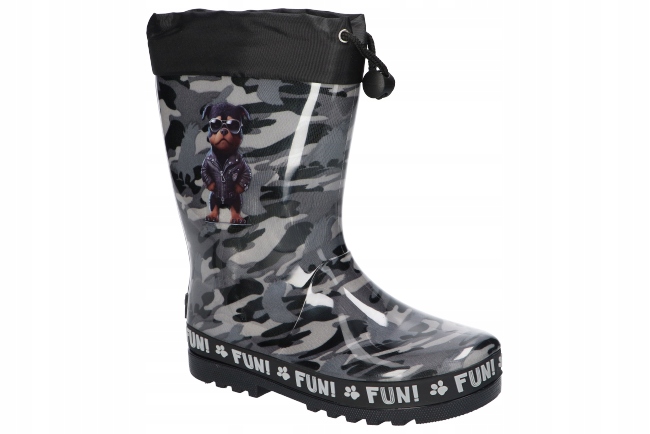 AMERICAN CLUB KAL21 WODOODPORNE KALOSZE GUMOWCE DZIECIĘCE BK/DOG 32