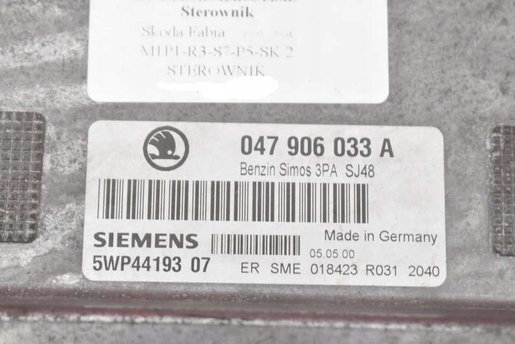 computer Centralina Motore 047906033A SKODA FABIA 1 e 1.4 68 KM 99-04