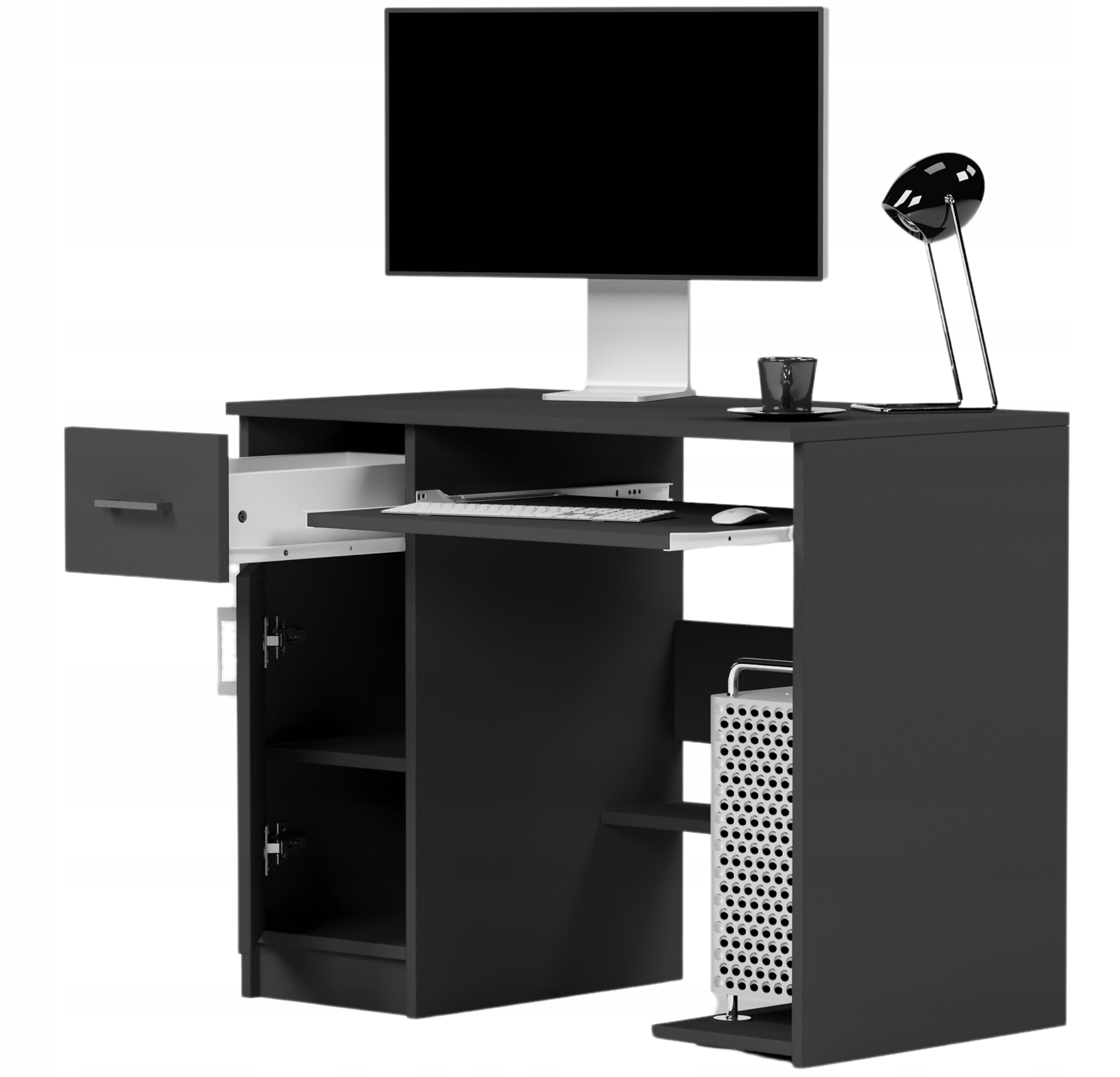 BIURKO KOMPUTEROWE 90CM STOLIK LAPTOP N-10 ANTRACYT