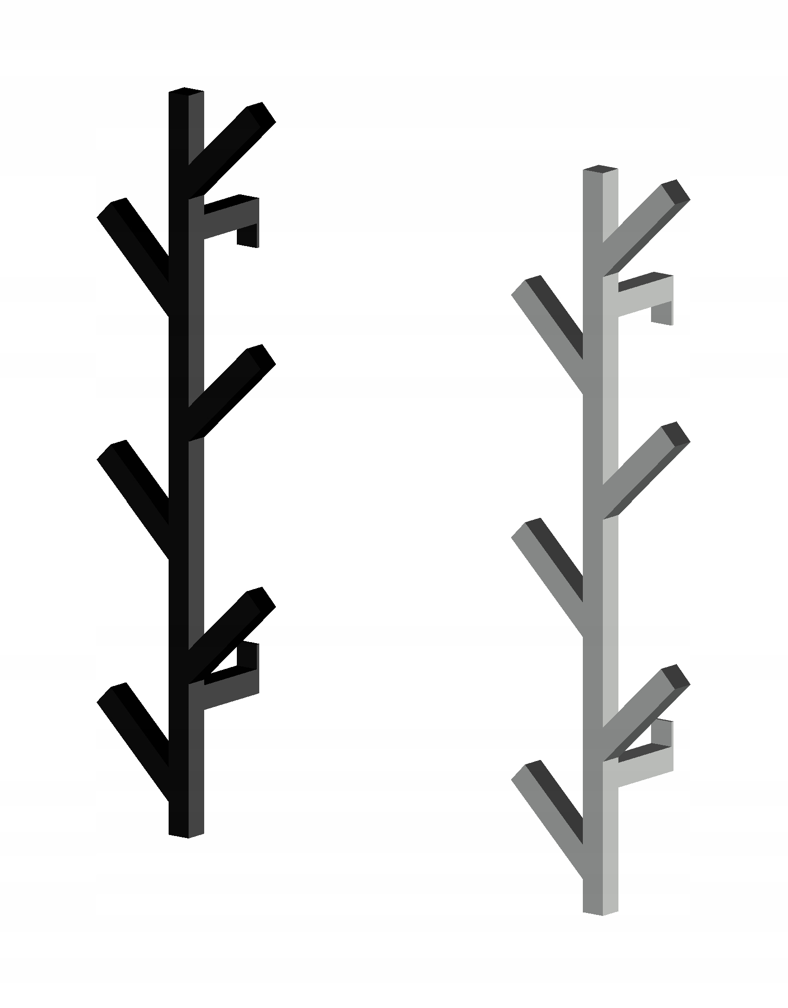 

Wieszak Na Ubrania Ścienny Loft Drzewo 60 cm
