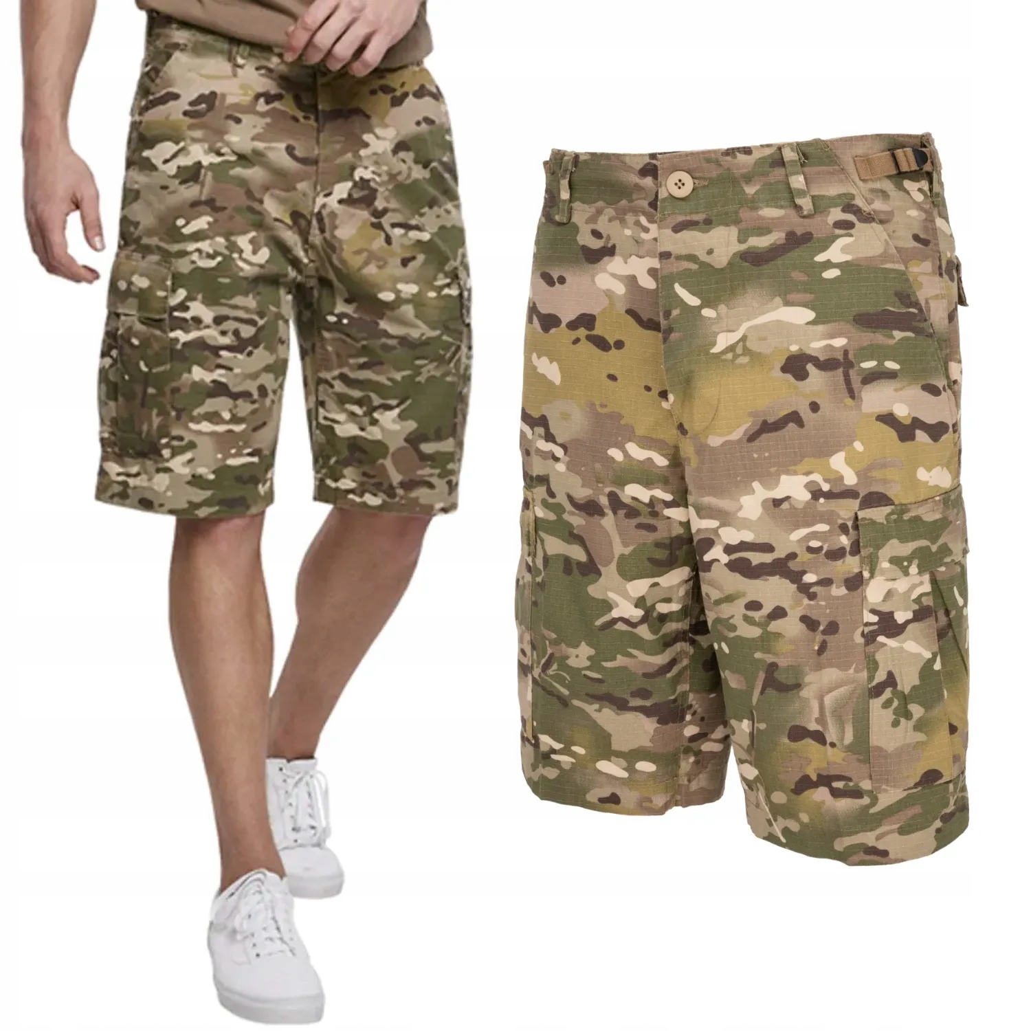 Krátké kalhoty Brandit Bdu Ripstop Tactical Camo S [s]