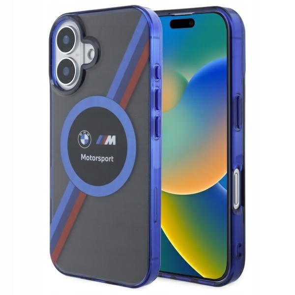 Bmw iPhone 16 6.1" czarny/black hardcase Motorsport IML Circle MagSafe