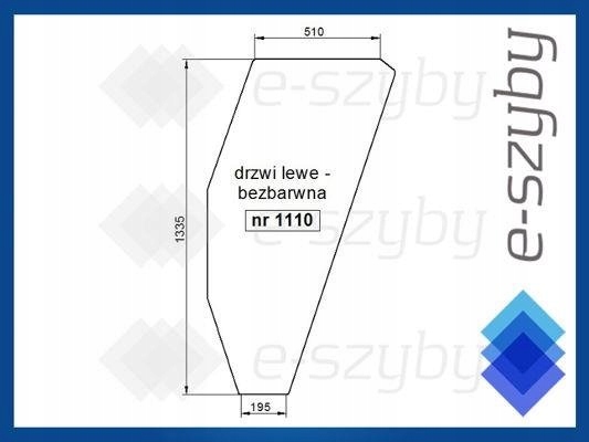 čelní sklo traktor Fiat série 80 88 90 94 dveře levé