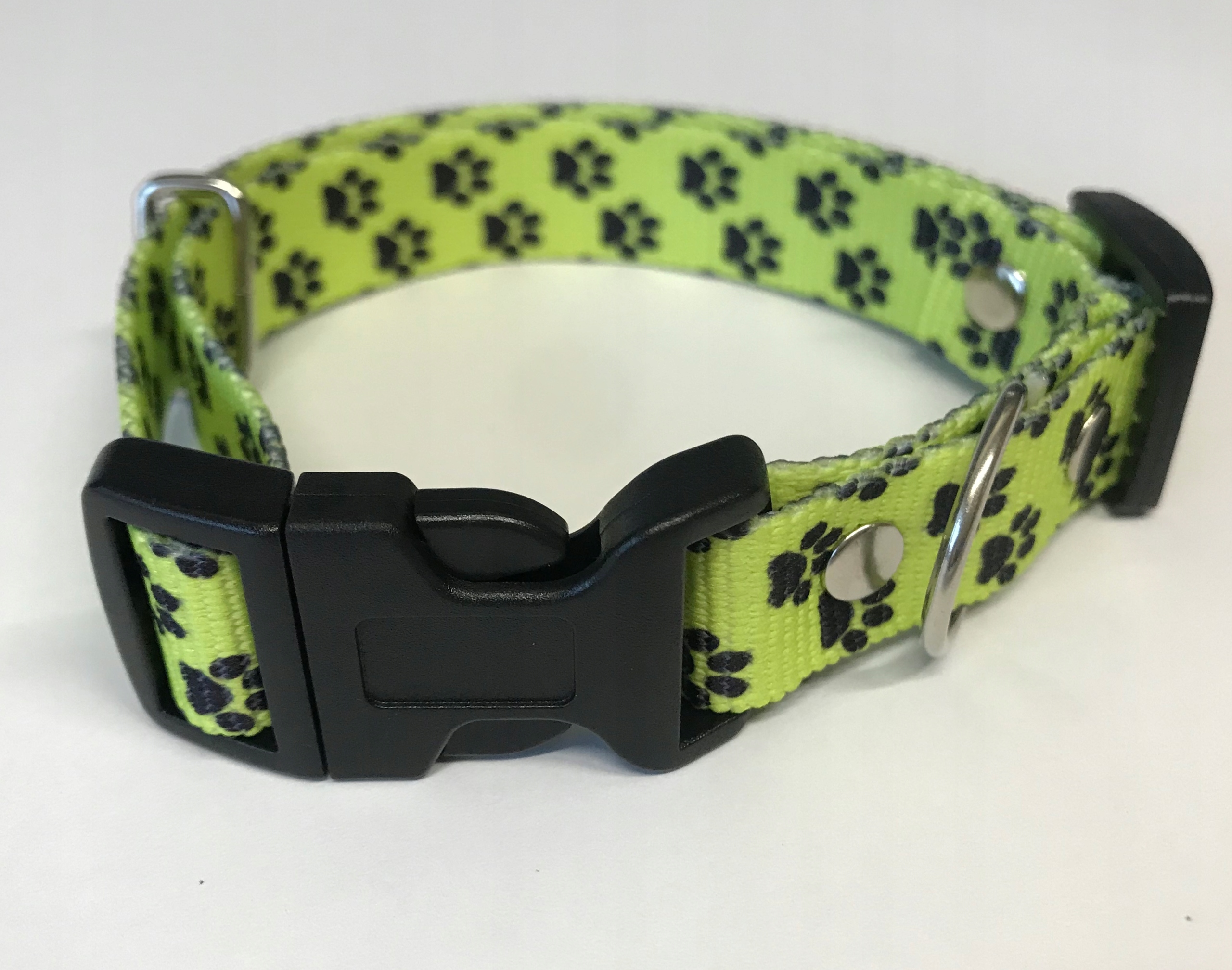 

Obroża dla psa ręcznie wykonana nadruk łapki