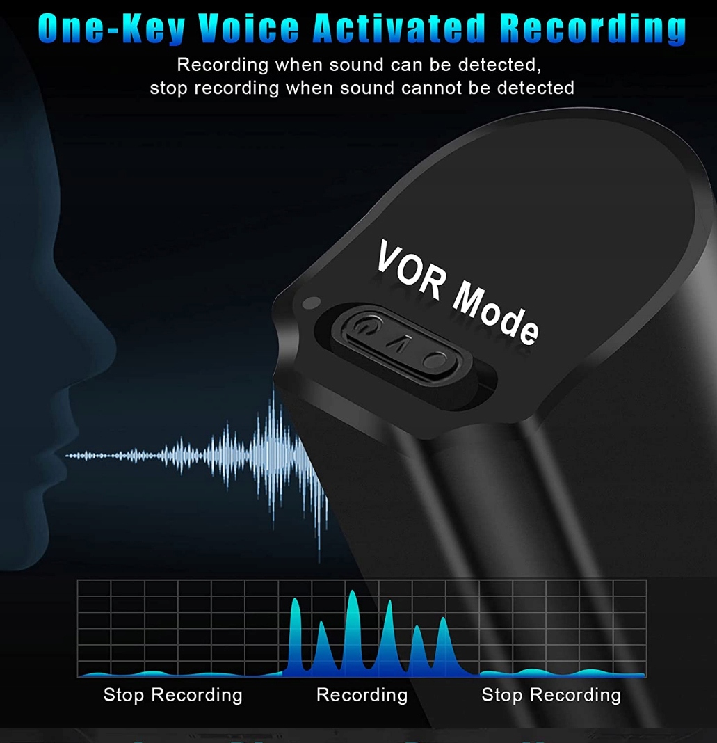 MINIATUROWY MAŁY DYKTAFON PODSŁUCH SZPIEGOWSKI DETEKCJA Z MAGNESEM Czas nagrywania 100 h