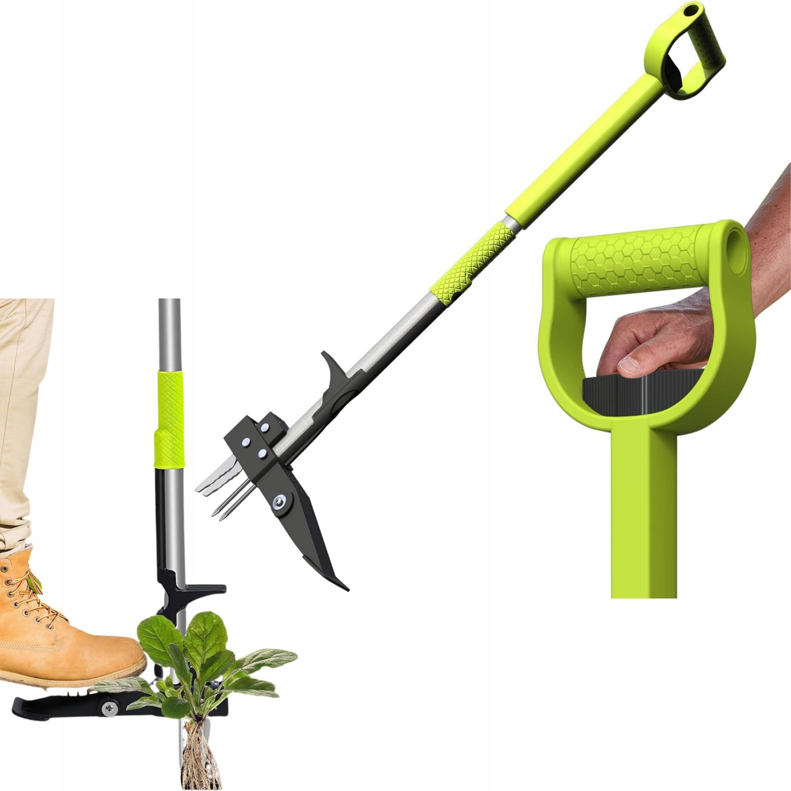 Vytrhávač plevele 120 cm Ergonomický se 4 drápy Odstraňovač plevele