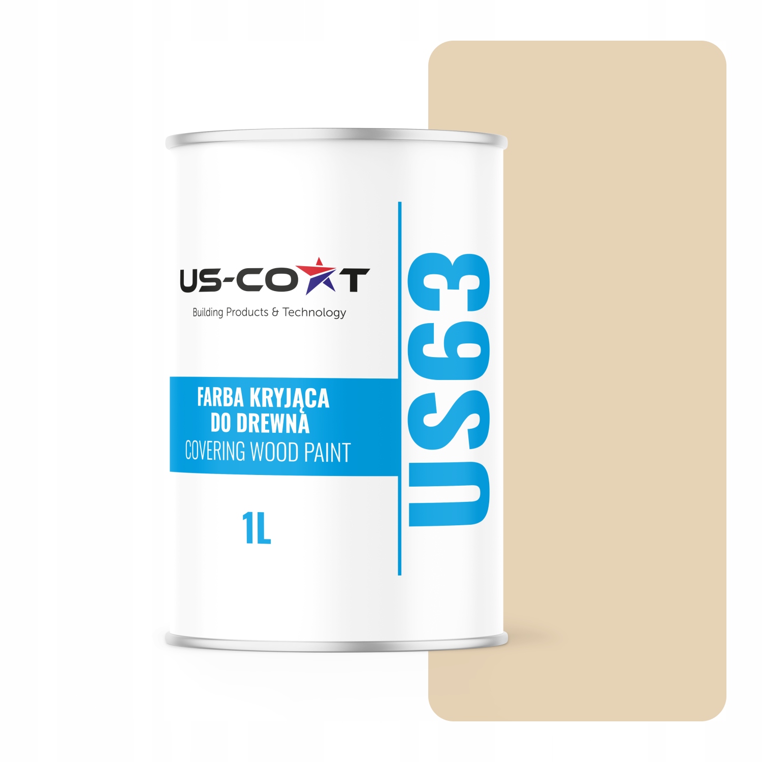 Farba Do Drewna Drzwi Kryjąca Renowacji RAL1015 Kremowo Beżowy Mat 1L