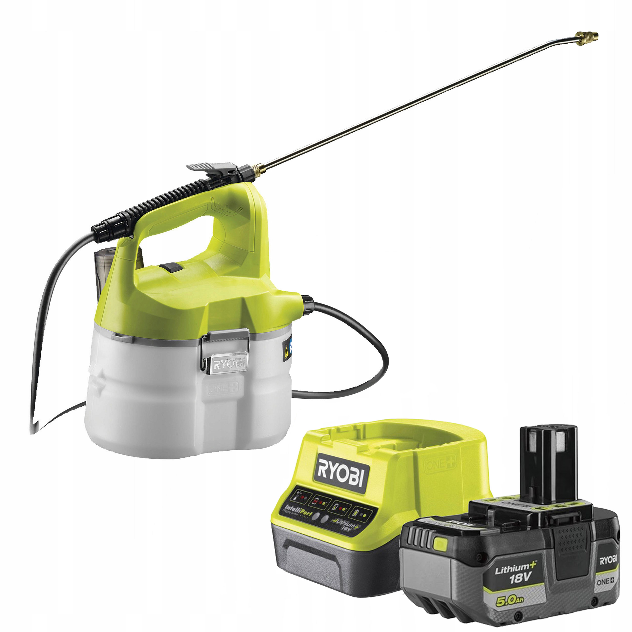 Ryobi Akumulátorový Postrekovač 18V OWS1880 Li-ion Nabíjanie 5Ah